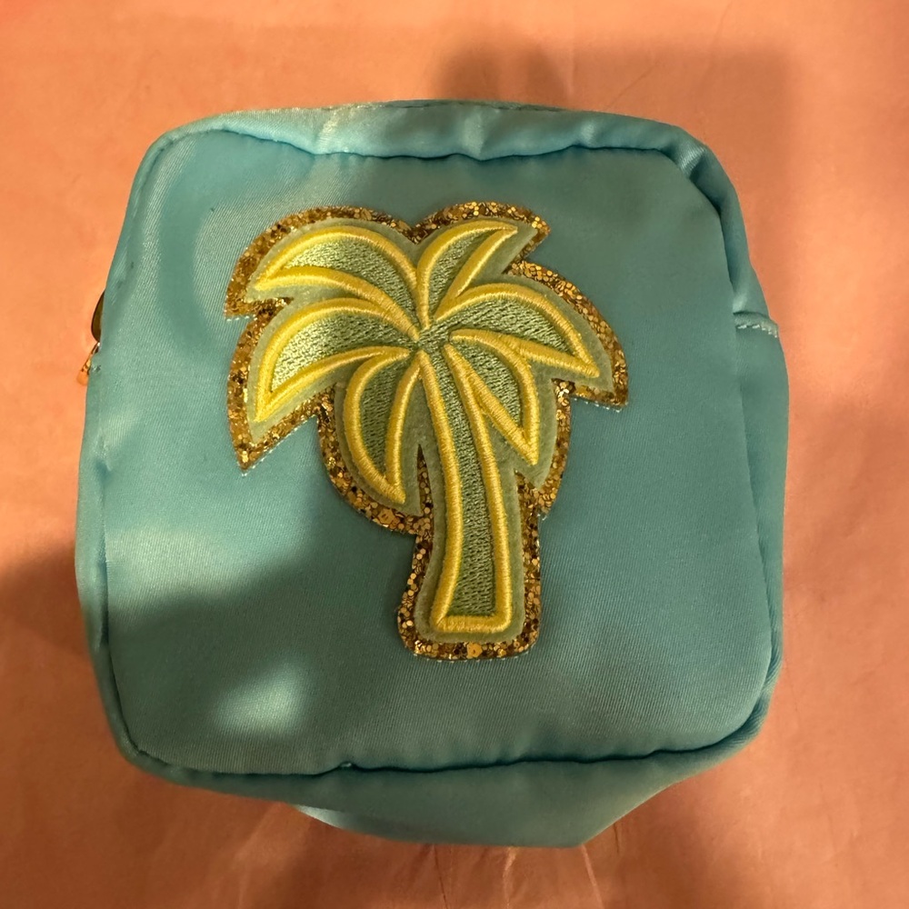 Stoney Clover Lane Blue Pouch with Gold Zipper - Picture 2 of 5